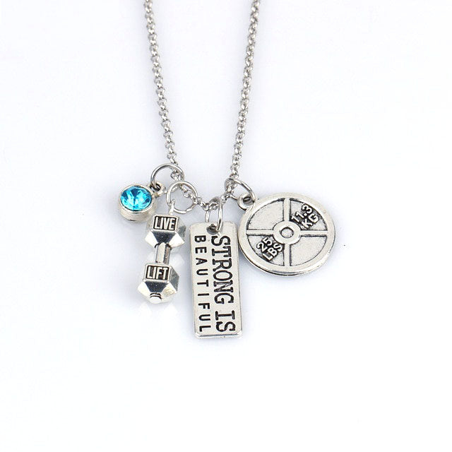 "Strong is Beautiful" Birthstone Necklace