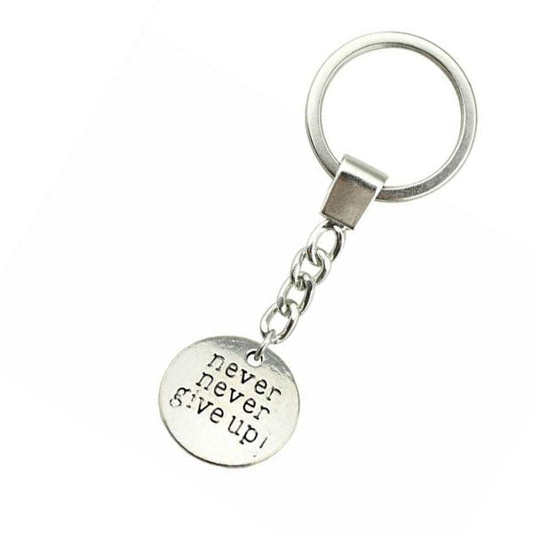 "Never Give up" Keychain