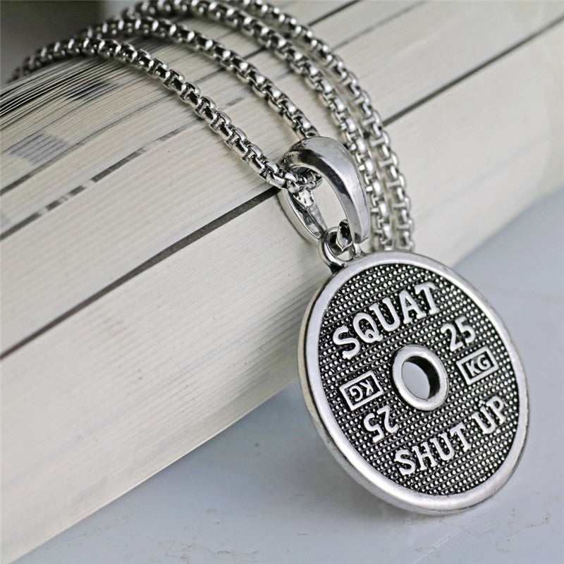 "Squat & Shut Up" Weight Plate Necklace