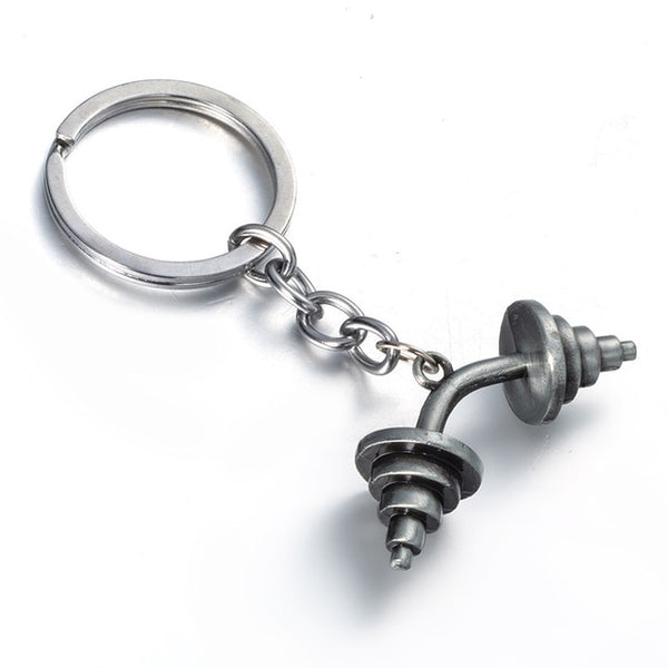 Bent Dumbbell Keychain