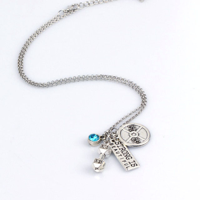 "Strong is Beautiful" Birthstone Necklace