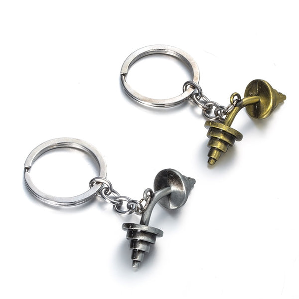 Bent Dumbbell Keychain