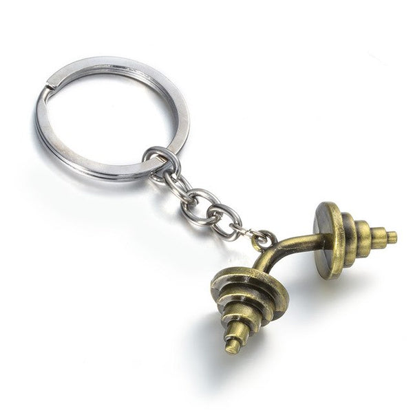 Bent Dumbbell Keychain