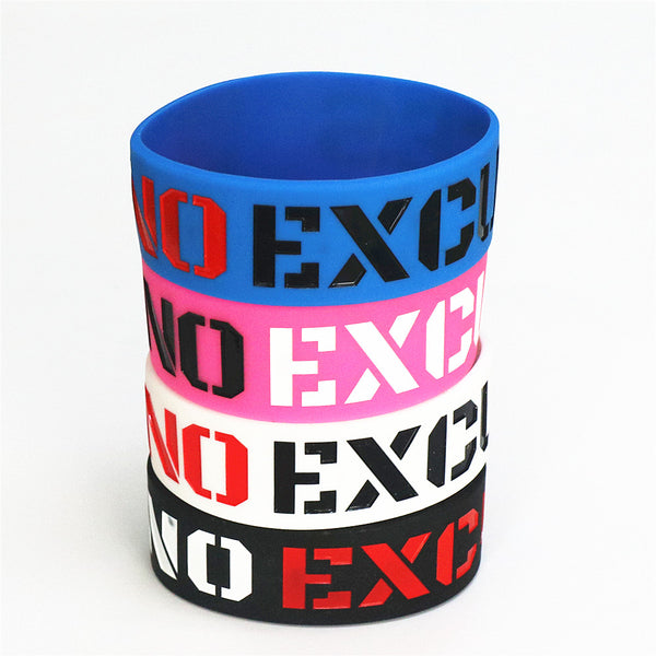 No Excuses Silicone Wristband