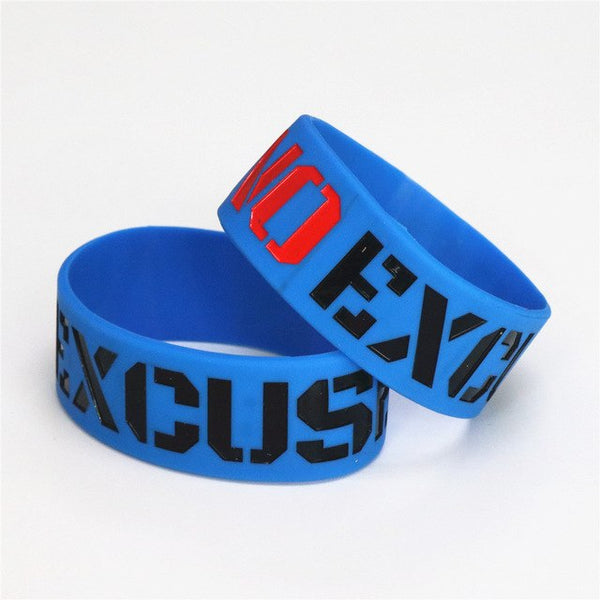 No Excuses Silicone Wristband