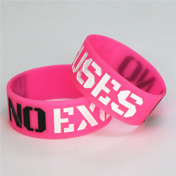 No Excuses Silicone Wristband