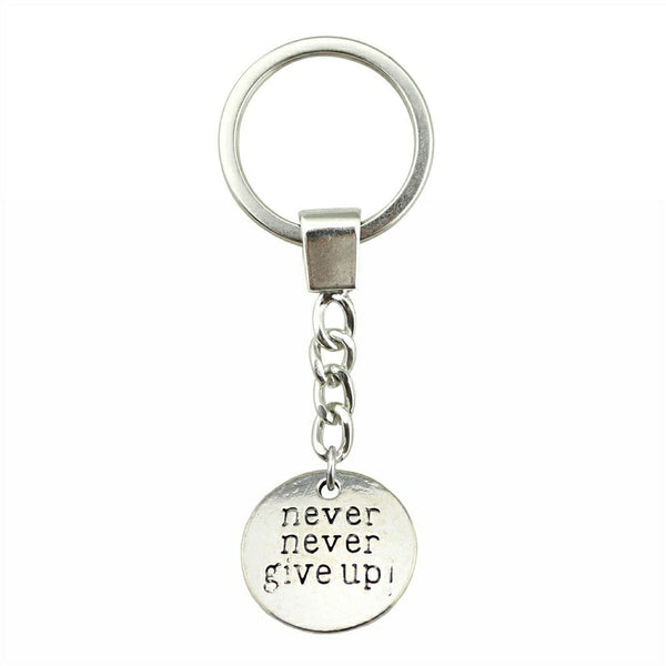 "Never Give up" Keychain