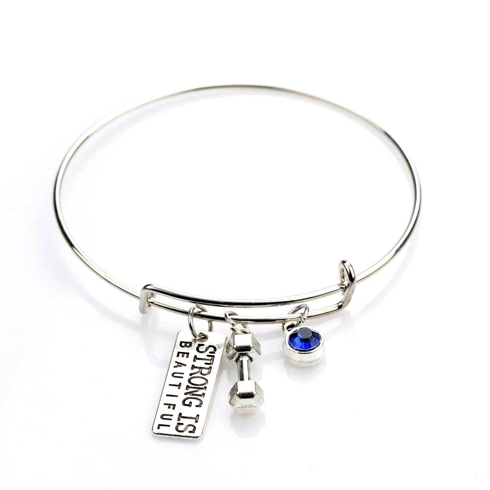 "Strong is Beautiful" Birthstone Bracelet